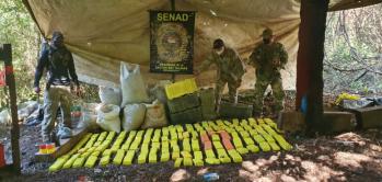 Canindeyú: Destruyen más de una tonelada de droga en campamento narco